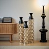 Gulches Floor Metal Vases Decorated White Metal vases Set of 3 gorgeous home decoration large glazed metal vases 24.8in/29in/33.8in height - 4 of 4