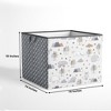 Bacati - Woodlands Gray/Beige Neutral Cotton Storage Box Large - 4 of 4