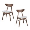 GDFStudio Lambert Modern Rubber Wood and Fabric Upholstered 5 Piece Round Dining Table Set - 4 of 4