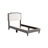 Sapphtopaz Modern Twin Size Bed Frame with Headboard Upholstered Platform Bed with Slat Support for Bedroom, Apartment, Hotel - 2 of 4