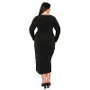 L I V D Women's Estelle Ruched Bodycon Midi Dress - 3 of 3