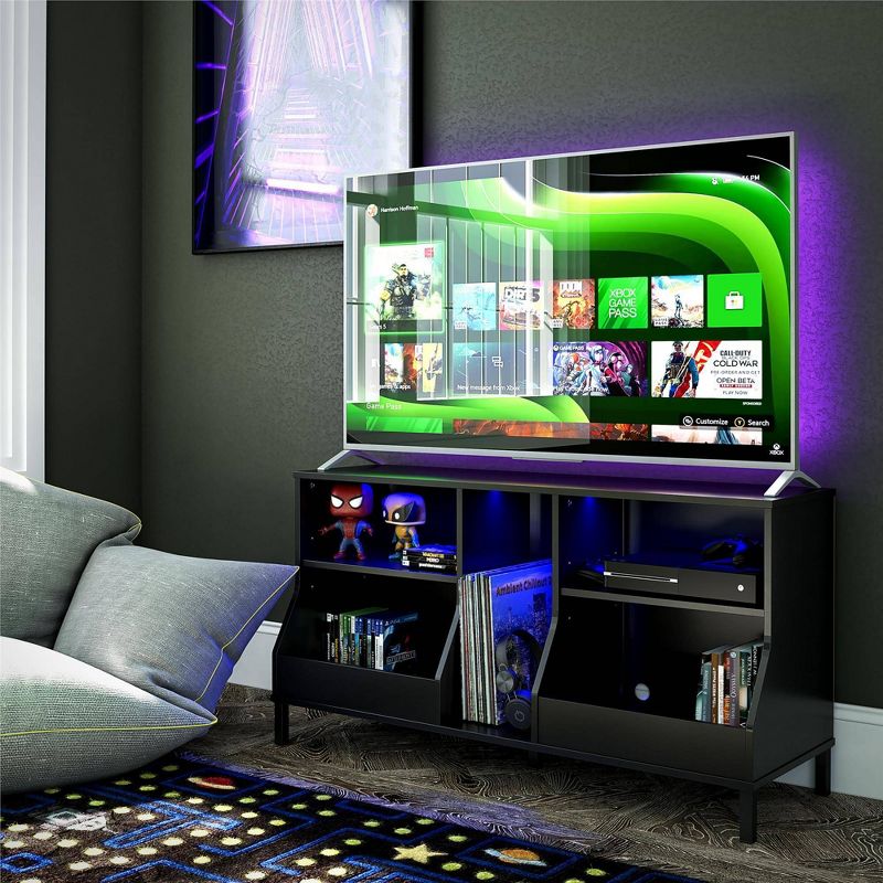 Falcon Youth Gaming TV Stand for TVs up to 50" with LED Lights - NTENSE, 4 of 12