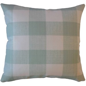 Plaid Square Throw Pillow Beach Blue - Pillow Collection