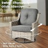 XIZZI 6 Pieces Furniture Set with Swivel Rocking Chairs, Furniture Sofa Set with Ottomans and Loveseat, Rattan Conversation Couch Set - 4 of 4
