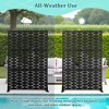 TOAOTBNBO Metal Privacy Screen with Stand, Decorative Privacy Fence Panels with Brick Pattern, Outdoor Privacy Screen for Garden, Black - 4 of 4