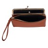 CTM Women's Fashion Kiss Lock Wristlet Vegan Leather Wallet - 2 of 4