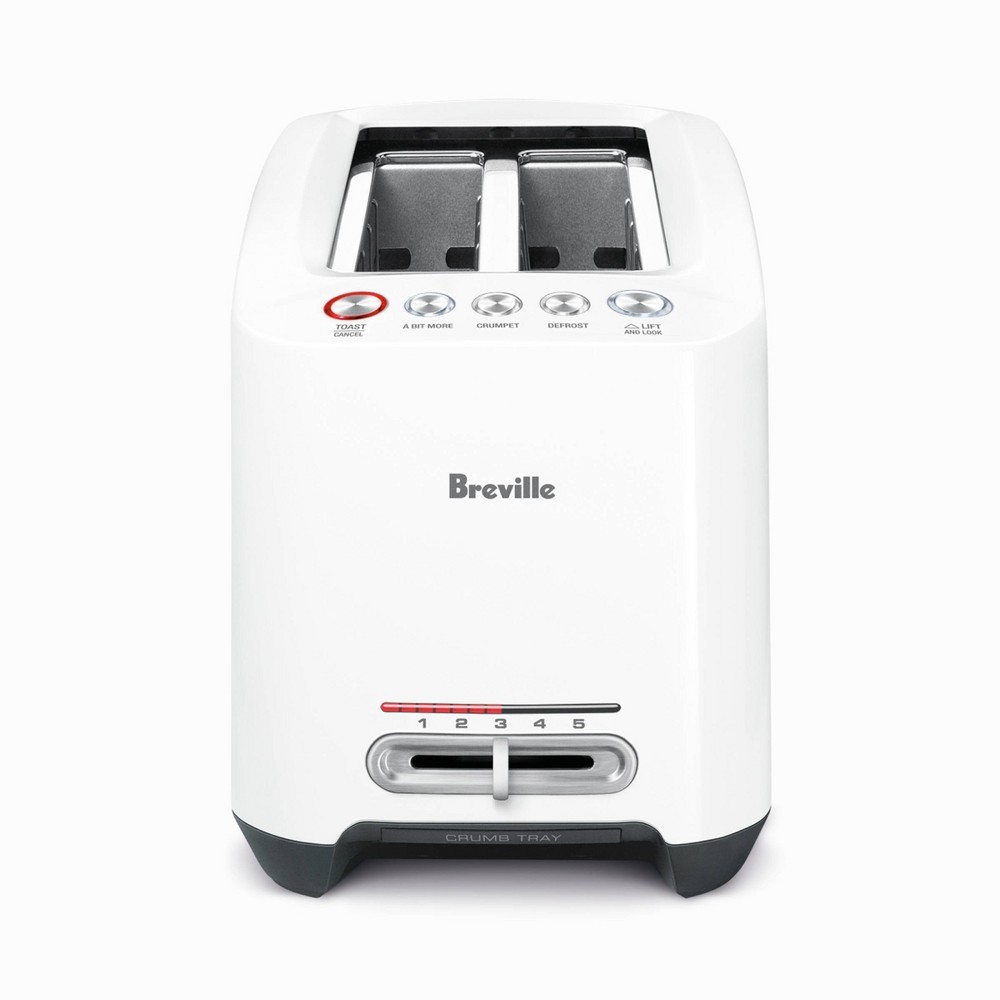 Breville Lift &amp; Look Long Slot 4 Slice Toaster White BTA630XL