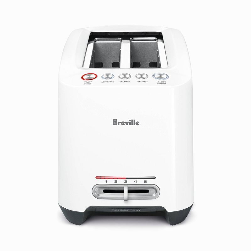 Breville Lift &#38; Look Long Slot 4 Slice Toaster White BTA630XL, 1 of 5