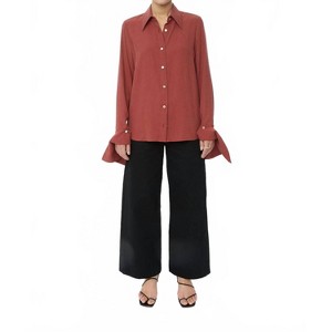 Women's Long Cuff Relaxed Top - DƒÅl the Label - 1 of 3