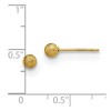Chisel Stainless Steel Polished Laser cut Yellow IP-plated 4mm Ball Stud Earrings - 4 of 4