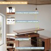 55" L-Shaped Office Desk,MDF Computer Desk with Storage Drawers and Sliding Door,Height Adjustable Extendable Desk for Home Office-Cuddlewood - 3 of 4