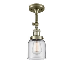 Bell - 1 Light Semi-Flush Mount In Industrial Style-13.5 Inches Tall and 5 Inches Wide - 1 of 3