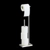 Home Mart Goods 27.5" Tall - Chrome Stainless Steel Toilet Paper Holder and Reserve - 3 of 4