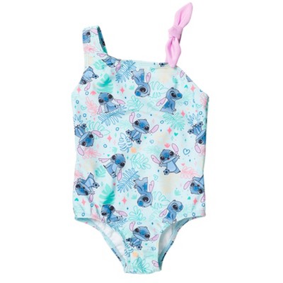 Barbie Little Girls One Piece Bathing Suit Pink / White 5 : Target