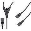 Monoprice Power Cord Splitter - 6 Feet - Black | IEC 60320 C14 to 2x IEC 60320 C13, 18AWG, 10A/1250W, SVT - 2 of 4