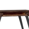 Mitchell Small Desk Distressed Charcoal Brown - WyndenHall: Home Office with Keyboard Tray, Metal Legs - 4 of 4