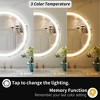 Round LED light Bathroom Mirror Aluminum Alloy Bathroom Mirror Tempered Glass Bathroom Mirror Wall Mounted Bathroom Mirror 24*24 inches - 3 of 4