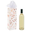 Sparkle and Bash 12 Pack White and Gold Foil Polka Dot Wine Bottle Gift Bags with Tissue Paper - image 3 of 4