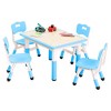 Kids Table and 4 Chairs Set - Height Adjustable Toddler Table with Non-Slip Legs/Graffiti Desktop for Ages 2-10, for Home, Classroom & Daycare - 3 of 4