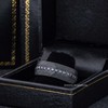 Jewelry Avalanche Black IP Eternity CZ Hammered Dome Tungsten Carbide Wedding Band, Comfort-fit, 8mm - 4 of 4