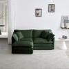 GDFStudio Yule Modern 76.7" Chenille Upholstered Loveseat with Pillows - 2 of 4