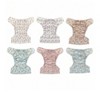 6ct Reusable Cloth Diapers, One Size Adjustable, Washable Soft Absorbent, Waterproof Cover, 4-Layers Microfiber Inserts - Simple Being - 4 of 4
