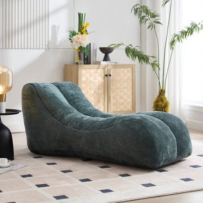 Chic Crate-Ergonomic Bean Bag Sofa Chair – Plump Sponge Support for Adults, Curved Body Contour Design with Gentle Comfort