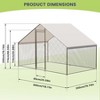 Large Metal Chicken Coop with Outdoor Pen –UV-Resistant Cover, PVC-Coated Wire Mesh, Lockable Door, 9.8' L x 6.6' W x 6.6' H - 4 of 4