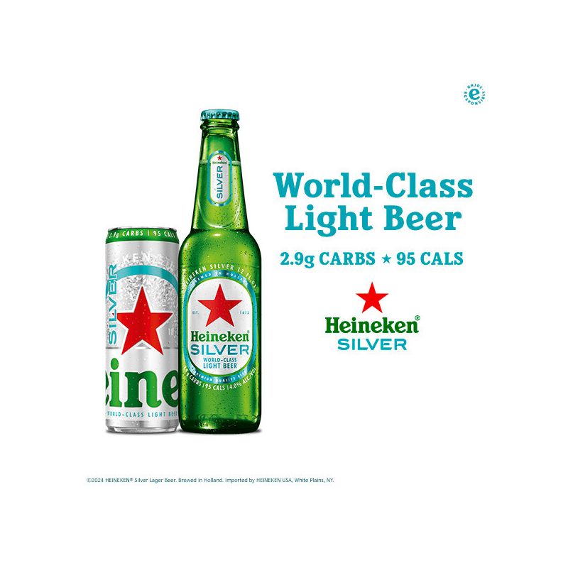 Heineken Silver - 12pk/12 fl oz Cans, 5 of 6