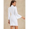 INSPIRE CHIC Women's Business Split Sleeve Slim Fit Mini Bodycon Pencil Dress - 3 of 4