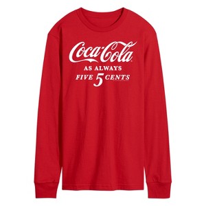 Men's - Coca-Cola - As Always Five Cents Long Sleeve Graphic T-Shirt - 1 of 3