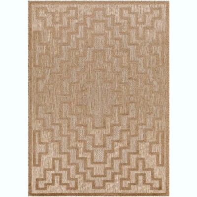 Mark & Day Capel 6'7"x9' Rectangle Woven Indoor and Outdoor Area Rugs Brown