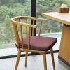 SEVOBAL 2Pack Seat Cushions with Premium Soft Cotton Filling, Non-Slip Bottom, Comfortable Durable Chair Pads for Living Room, Red, 17"*16.5"*2.2" - 2 of 4
