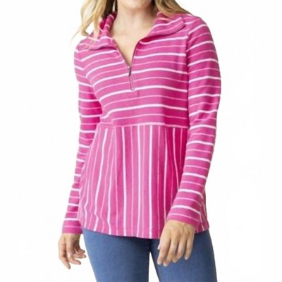 Women's Wo's Weekend Terry Quarter Zip Top - habitat