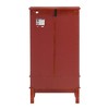 TIRAMISUBEST Corner Glass Cabinet Lighted Curio Cabinet Corner Display Case for Living Room - Mobile Lateral Filing Cabinet, Locking Wheels, - 3 of 4