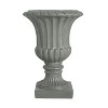 Okak Elegent Outdoor Urn Planter with Decorative Relief Pattern, Flower Pots with Square Base, Plant Pots for Backyard, Garden - 4 of 4