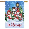 Briarwood Lane House Flag 40x28 For Outdoor Caroling Snowmen Christmas For Christmas House Flag - 2 of 4