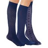 Collections Etc Stylish & Comfortable 15-20mmHg Compression Knee High Stockings, 3 Pairs - Made in USA - 2 of 3