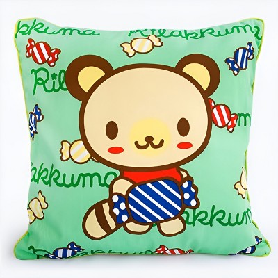 Slickblue Colorful Cartoon Design Throw Pillow - 15.8" Sq, Hidden Zipper, 2 Color Option, Down Alternative Fill