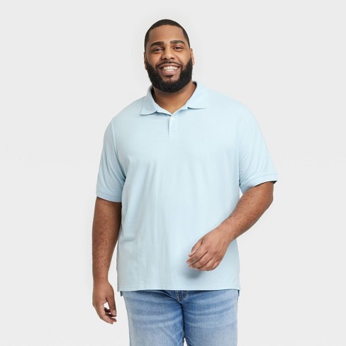 Men's Big & Tall Every Wear Polo Shirt - Goodfellow & Co™ Soft Blue Mt ...