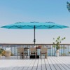 15ft Large Patio Umbrella，Rectangular Patio Umbrella with Crank Handle, UV Protection for Outdoor Market, Backyard, Pool - 2 of 4