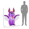 SEVOBAL Inflatable Holiday Decorations 6ft Halloween Cartoon Bat Outdoor Yard Decoration for Garden, Lawn, Halloween Party, Purple, 7.9"*3.5"*9.8" - 3 of 4