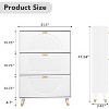 TiranisuBest Shoe Storage Cabinet with 2 Flip Drawers, Slim Wooden Freestanding Shoe Organizer with Shelf for Entryway Hallway–Holds 24 Pairs, Black - 3 of 4