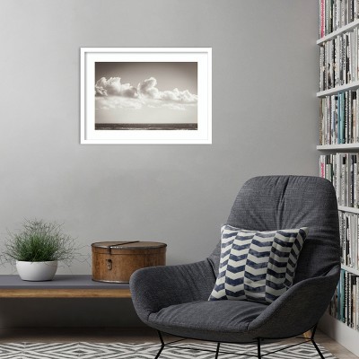 Venice Beach Black and White Framed Ocean Photograph