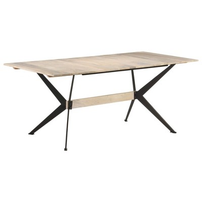 vidaXL Dining Table 70.9 in.x35.4 in.x29.9 in. Solid Mango Wood