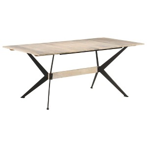 vidaXL Dining Table 70.9 in.x35.4 in.x29.9 in. Solid Mango Wood - 1 of 4
