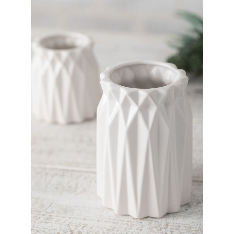 Sullivans Origami White Decorative Vase, 3 of 6