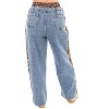Women's Many Mots Pull On Leopard Contrast Pants - Special A - 4 of 4
