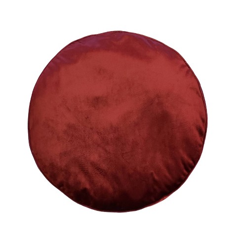 Round store red pillow