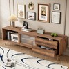 GlasFlength TV Stands and Consoles, Stylish Entertainment Center for Living Rooms, Modern Designs for Classic Interiors, Brown,70.8”*15.7”*21.3" - 2 of 4